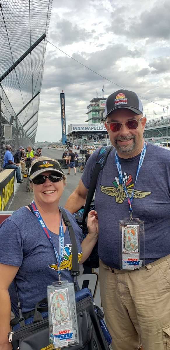 Robert and Stacy at the Indianapolis 500