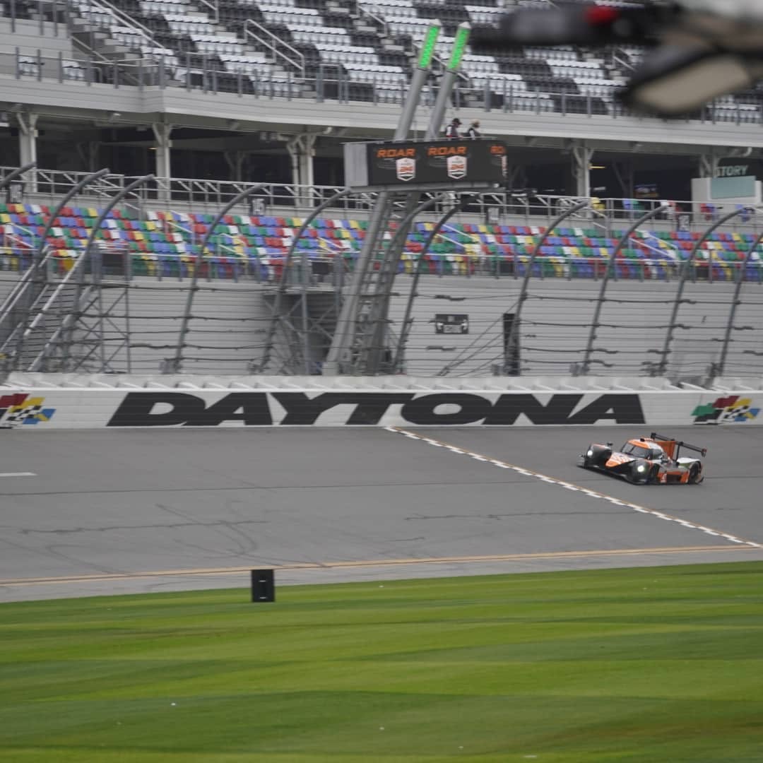 The 47 Motorsports IMSA Prototype Challenge car on track at Daytona during the 2019 Roar Before the 24